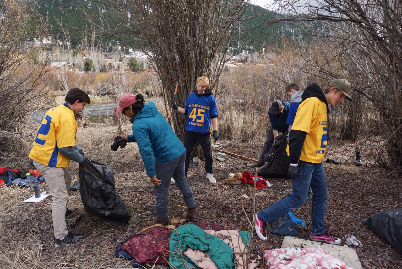 Jackson Hole Lacrosse trash pick-up